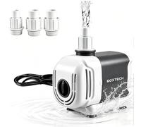 Boxtech Bomba Acuario 15W 1000L/h - Silenciosa con Caudal Regulable - 3-en-1 (Aspiración Lateral/Suspensión/Fondo) - Eje Cerámica, Motor Cobre Puro - para Nano Cubo, Gambario, Betta