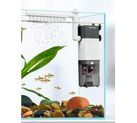 boxtech Filtro Acuario 4 en 1 Multifunción - Sistema de Filtración Segura, Lluvia, Oxigenación y Olas Suaves para la Mayoría de Peceras, Motor Silencioso con Modelos 10W