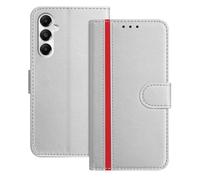BoxTii Funda para Samsung Galaxy A05S, Funda de PU Cuero Premium, Magnético Protector Carcasa Libro con Ranuras para Tarjetas para Galaxy A05S, Plata