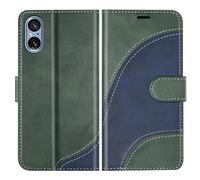 BoxTii Funda para Sony Xperia 5 V, Funda de PU Cuero Magnético Carcasa Libro con Ranuras para Tarjetas para Sony Xperia 5 V, Verde