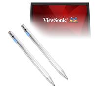 BoxWave AccuPoint Active Stylus - Lápiz capacitivo compatible con monitor Viewsonic TD2423D (61 cm), 2 unidades, lápiz capacitivo electrónico con punta ultrafina, color plateado metálico