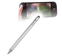 BoxWave AccuPoint Active Stylus Pen compatible con Nintendo Switch 2, lápiz capacitivo electrónico con punta ultrafina, color plateado metálico