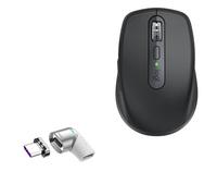 BoxWave Adaptador compatible con Logitech MX Anywhere 3S - Adaptador de ángulo MagnetoSnap PD, conector de carga magnético ahorrador de dispositivos, color plateado metálico