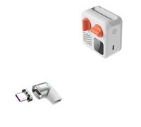 BoxWave Adaptador compatible con Yoto Mini Player - Adaptador de ángulo MagnetoSnap PD, conector de carga magnético ahorrador de dispositivos, color plateado metálico