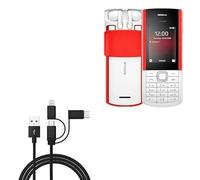 BoxWave AllCharge - Cable compatible con Nokia 5710 XpressAudio (3 en 1), color negro