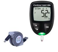 BoxWave Cable compatible con Ascensia Diabetes Care Contour Next GEN - miniSync, retráctil, cable de sincronización portátil