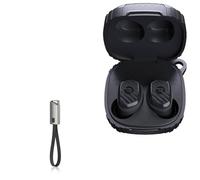 BoxWave Cable compatible con auriculares Raycon The Impact - Cargador de llavero USB tipo C, llavero USB tipo C a tipo A de 8 pulgadas, color negro azabache