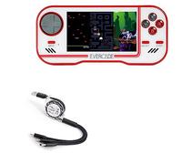 BoxWave Cable compatible con Evercade Handheld - AllCharge miniSync, retráctil, cable USB portátil - Negro azabache