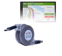BoxWave Cable compatible con Garmin DriveSmart 76 - MiniSync - USB-A a USB tipo C, cable retráctil de 5 longitudes preestablecidas para evitar enredos