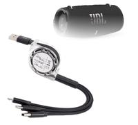 BoxWave Cable compatible con JBL Xtreme 3 - AllCharge miniSync, retráctil, cable USB portátil, color negro azabache