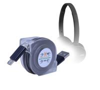 BoxWave Cable compatible con JVC HA-S23W - miniSync, retráctil, cable de sincronización portátil