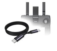BoxWave Cable compatible con mando a distancia Ruko F11PRO - Cable PD DirectSync (3 pies) - USB-C a USB-C (100 W), carga trenzada tipo C y sincronización rápida - Negro azabache