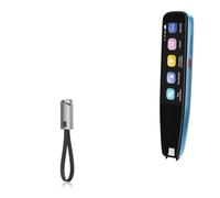 BoxWave Cable compatible con NEWYES Scan Reader Pen 3 Pro - Cargador de llavero USB tipo C, llavero USB tipo C a tipo A de 8 pulgadas, color negro azabache