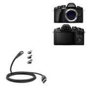 BoxWave Cable compatible con Olympus OM-D E-M10 Mark III - MagnetoSnap PD AllCharge Cable (100 W), carga magnética trenzada USB tipo C Micro - Negro azabache