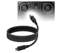 BoxWave Cable compatible con Pioneer DJ DDJ-200 - DirectSync - USB B a USB 3.1 tipo C, cable de sincronización USB B a C - 6 pies - Negro