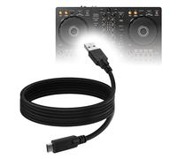 BoxWave Cable compatible con Pioneer DJ DDJ-FLX4 - DirectSync - USB 3.0 A a USB 3.1 tipo C, cable de carga y sincronización USB C - 6 pies - Negro