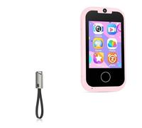 BoxWave Cable compatible con reproductor de música MP3 Prysyedawn Kids (2.8 pulgadas) - Cargador de llavero USB tipo C, llavero USB tipo C a tipo A de 8 pulgadas, color negro azabache