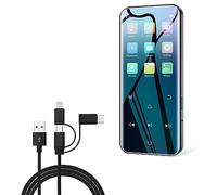 BoxWave Cable compatible con reproductor MP3 Bluetooth RUIZU D19, cable AllCharge 3 en 1, color negro azabache