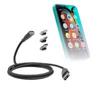 BoxWave Cable compatible con reproductor MP3 TIMMKOO Q3E con Bluetooth - MagnetoSnap PD AllCharge Cable (100 W), imán PD 100 W cable de carga USB tipo C Micro USB - Negro azabache