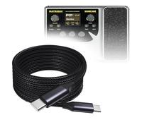 BoxWave Cable compatible con Sonicake Matribox - Cable DirectSync PD (10 pies) - USB-C a USB-C (100 W), carga rápida de aleación de nailon trenzado tipo C largo - Negro azabache