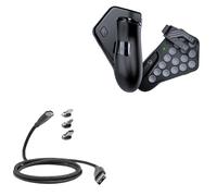 BoxWave Cable compatible con tablet GameSir F7 Claw - MagnetoSnap PD AllCharge Cable (100 W), carga magnética trenzada USB tipo C Micro - Negro azabache