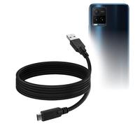 BoxWave Cable compatible con vivo Y21T - DirectSync - USB 3.0 A a USB 3.1 tipo C, cable de carga y sincronización USB C - 6 pies - Negro