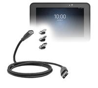 BoxWave Cable compatible con Zebra ET55 (10.1 pulgadas) - MagnetoSnap PD AllCharge Cable (100 W), carga magnética trenzada USB tipo C Micro - Negro azabache