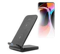 BoxWave Cargador compatible con Xiaomi Mi 10 Pro - Soporte inalámbrico de carga rápida (15 W), carga inalámbrica Qi de visualización de escritorio - Negro azabache