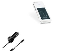 BoxWave Cargador de coche compatible con Clover Flex, cargador de coche Plus, cargador de coche con puerto USB adicional con cable integrado, color negro