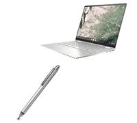 BoxWave Lápiz capacitivo compatible con HP Elite c1030 Chromebook Enterprise - Lápiz capacitivo DualTip, punta de fibra con punta de disco capacitivo, color plateado metálico