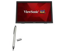 BoxWave Lápiz capacitivo compatible con Viewsonic Monitor TD2423D (24 pulgadas), lápiz capacitivo DualTip, punta de disco de fibra óptica, color plateado metálico
