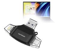 BoxWave Smart Gadget compatible con ASUS VivoBook 15 (M1502) - AllReader lector de tarjetas SD, lector de tarjetas microSD compacto USB - Negro azabache