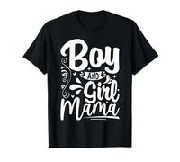 Boy and Girl Mama Mom of Two Mommy Mother's Day Women Camiseta