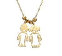 Boy Girl Kids Necklace For Women Children's Day Hollow Child Pendant Beads Chain Family Jewelry