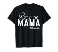 Boy Mama EST 2026 Boy Mom Pregnancy Announcement Mom of Boys Camiseta