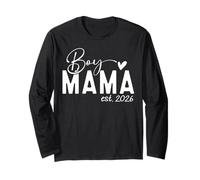 Boy Mama EST 2026 Boy Mom Pregnancy Announcement Mom of Boys Manga Larga