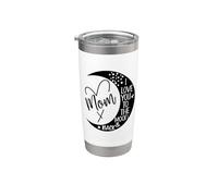 Boy Mom I Love You to Moon & Back Mom I Love My Moms Mother Vaso térmico de acero inoxidable de doble pared