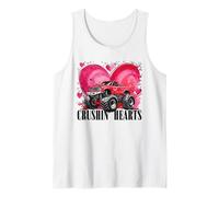 Boy Valentine Monster Truck Crushin Hearts Niños Camiseta sin Mangas