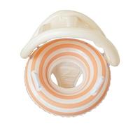 Boya Bebé con Sombrilla - Asiento de piscina inflable para niños | Flotador de piscina con protección solar UV, ayuda a la natación para playa y verano, diseño de rayas