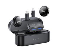 BOYA BOYALINK 3 - Micrófono Lavalier inalámbrico todo en uno para cámara/iPhone/Android, mini micrófono con micrófono de solapa de reducción de ruido IA, duración de 30 horas, rango de transmisión de
