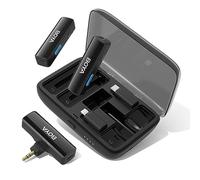 BOYA BOYALINK Sistema de micrófono dual y entradas Lightning y USB-C para iPhone, teléfonos inteligentes Android/cámara DSLR