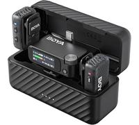 BOYA BOYAMIC 2 Micrófono inalámbrico Lalalier para iPhone 15/16, Android, cámara, reducción de Ruido con IA, 48 KHz/32 bits, Mini micrófono de Clip Compatible con micrófonos de Solapa externos