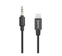 Boya BY-K1 3.5mm Cable Adaptador Macho TRRS a Macho Lightning (20cm)