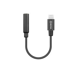 Boya BY-K3 Cable Adaptador de 3.5mm Hembra TRRS a Lightning Macho