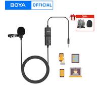 BOYA BY-M1 condensador Lavalier solapa Clip-on micrófono 3,5mm TRRS 6M micrófono para PC iphone DSLR cámara YouTube grabación Streaming BY-M1 PRO II-K3