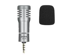 Boya by-p4 Mini micrófono para iPhone/Android Smartphone Plug & Play TRRS TRRS Professional Phone Mic para vlogging/grabación de Video/transmisión en Vivo