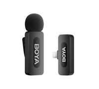 Boya by-V1 Micrófono Lavalier inalámbrico, rango de 100 m, compatible con iPhone iPad, ideal para grabación móvil, podcasting y aplicaciones de redes sociales como YouTube y TikTok