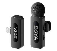 Boya BY V1 Sistema Micr fono Inal mbrico de Solapa Lavalier Conector Lightning iOS