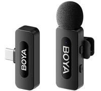 Boya BY-V10 V2.0 Micrófono inalámbrico de solapa para USB-C - 1 x TX y 1 x RX