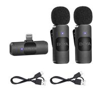 Boya BY-V2 Sistema de Micrófono Inalámbrico Transmisión Dual Omnidireccional Lightning iOS